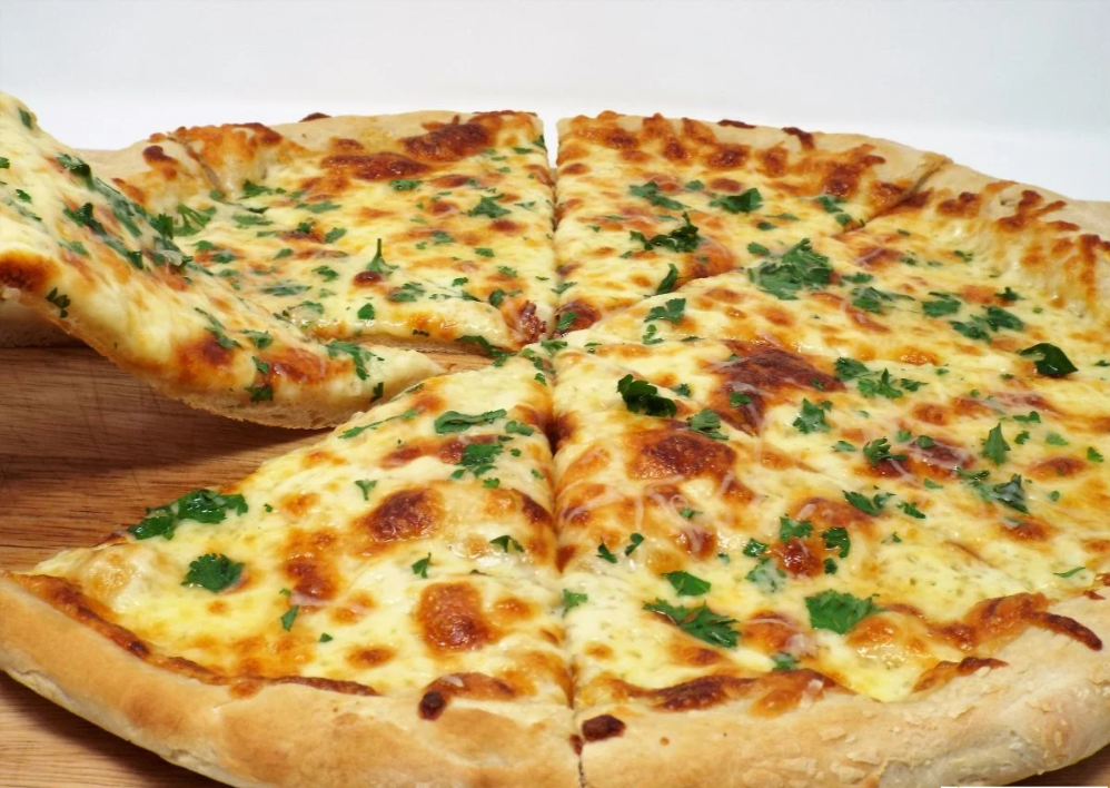 Garlic Butter Parsly and Cheese Pizza Image